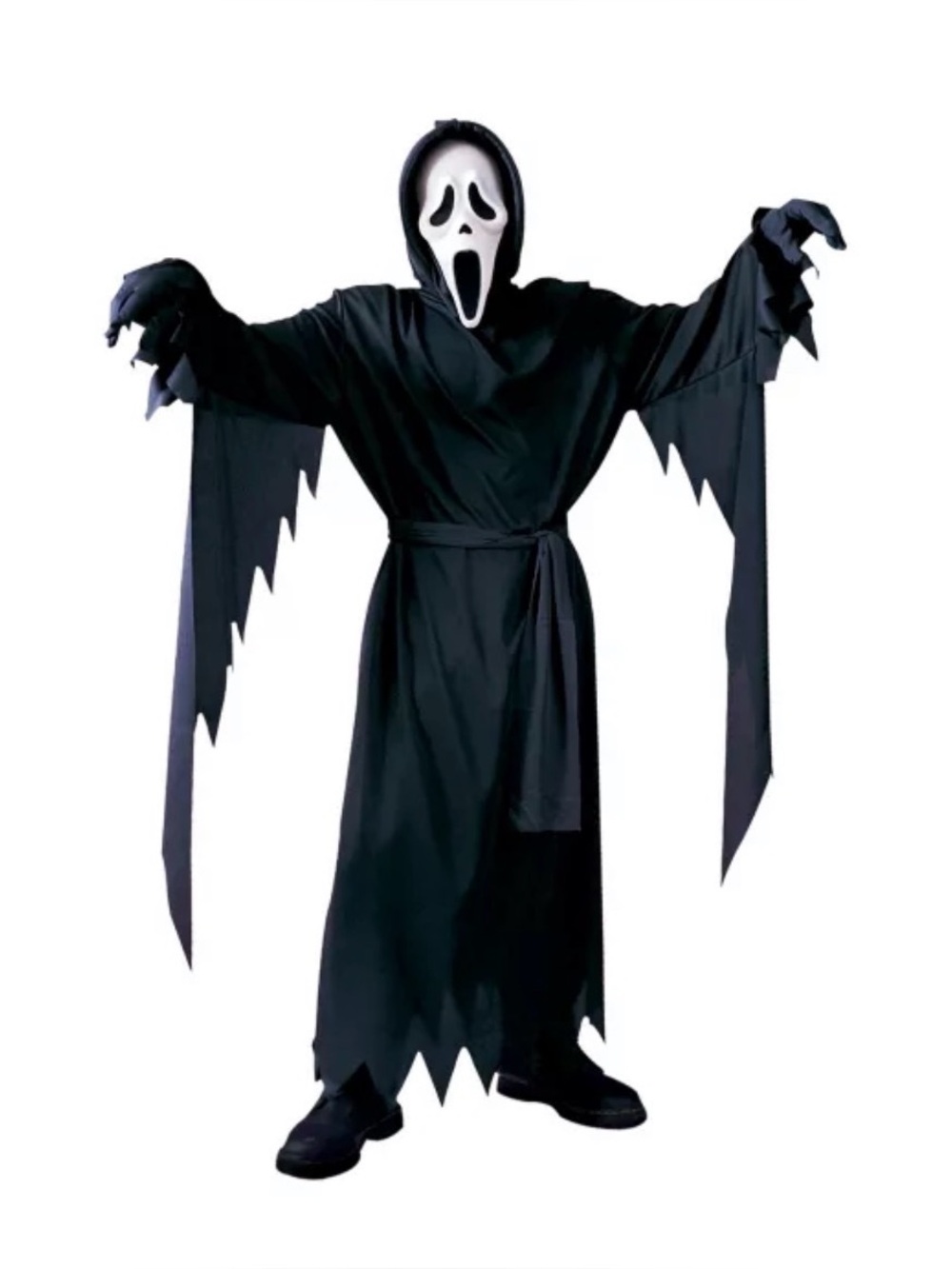 Black Ghost Face Kids Costume - Classic Scream Hooded Robe
